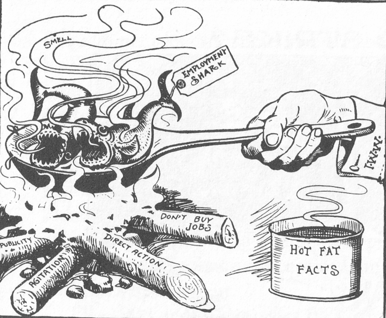 Old IWW image: The Art of Cooking Sharks